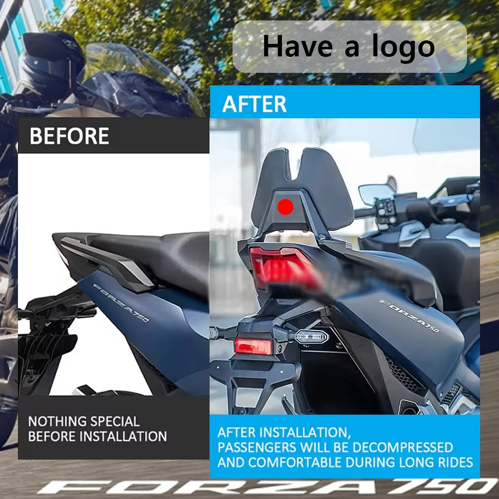 For Honda X-ADV 750 NSS750 Forza 750 XADV750 2021-24 Motorcycle Passenger Back Seat Rest Pad Seat Rear Backrest Kit Passenger