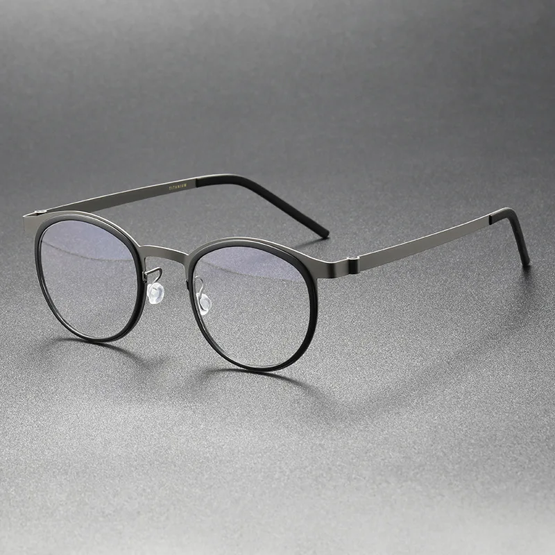 عالية الجودة الدنمارك مصمم إطارات النظارات البصرية الرجال النساء خفيفة المسمار إطارات النظارات المستديرة النظارات