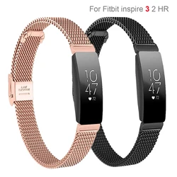 Fitbitインスパイア用スティディメッシュウォッチバンドループ23ステンレススチールブレスレットストラップfitbitインスパイア時間の交換