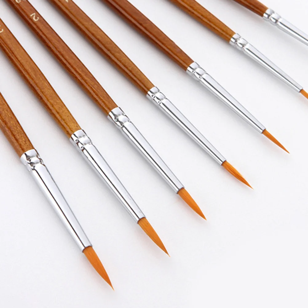 

7pcs Line Drawing Set Fine Detailing Paint Pen For Acrylic Watercolor Gouache Painting Handmade Art Brushes Smooth Tip Miniature