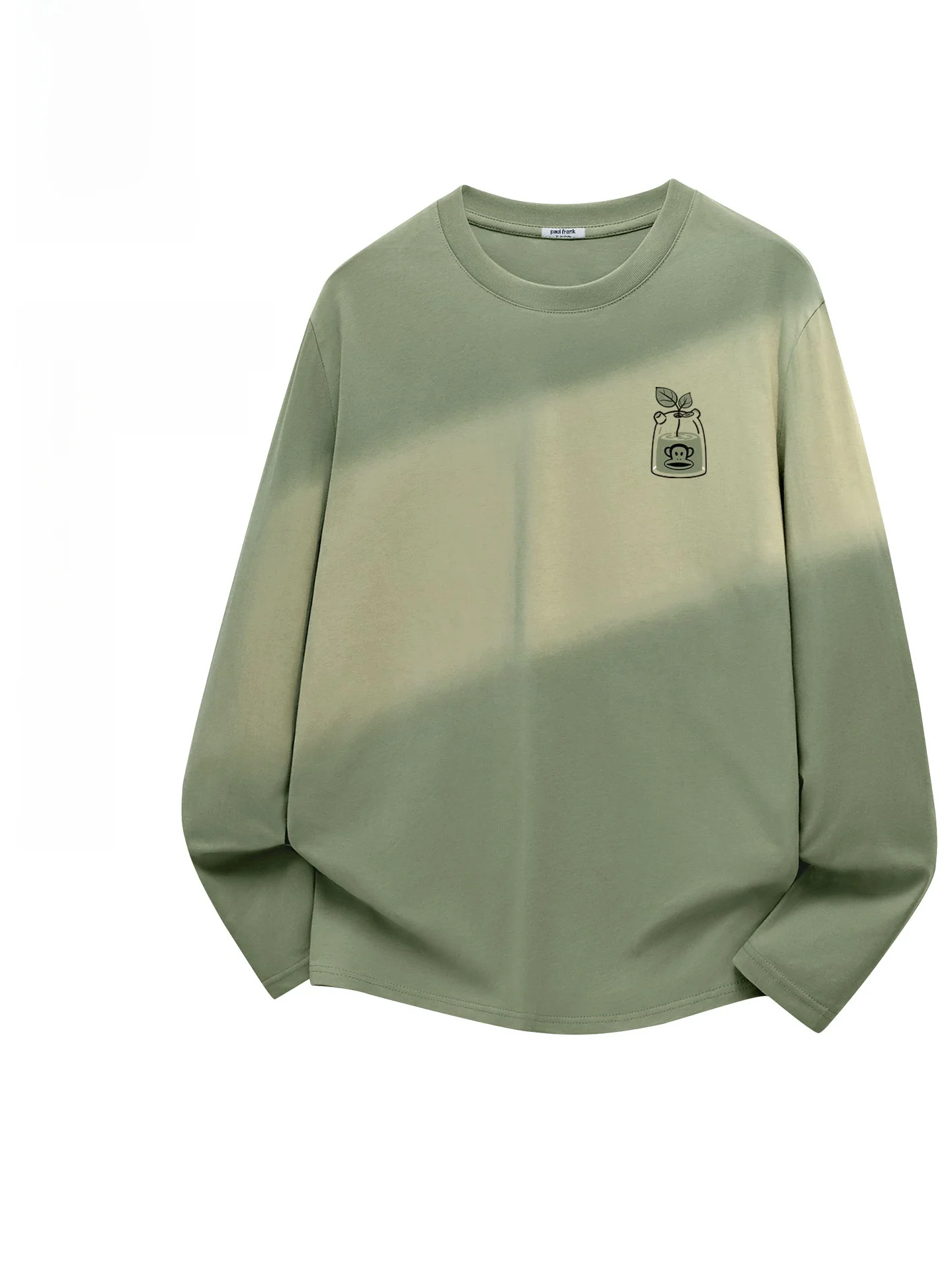 

Новая мужская футболка с длинным рукавом из чистого хлопка, с принтом Mountain System Monkey, весенняя, дышащая, 2026 года