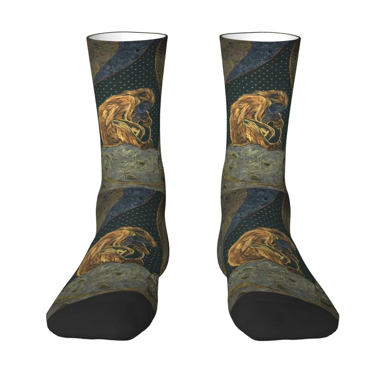 Artistic Features Sock Printed Man Polyester