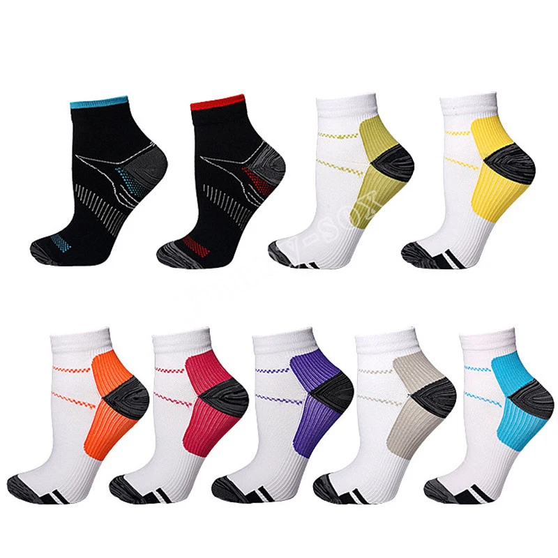 Foot Compression Socks For Men Women Plantar Fasciitis Heel Spurs Pain Venous Running Sports Socks Casual Cotton Ankle Sock Gift