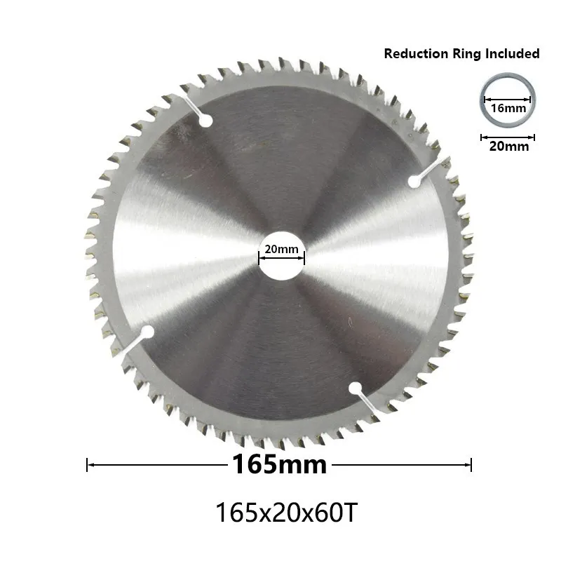 LAMA SAGGIO DI LAVORO LAGUAGGIO 1pc Diametro della lama della sega circolare TCT 160 165 185 mm per acrilico in plastica in legno 24T 48 60T 80T Disco di taglio