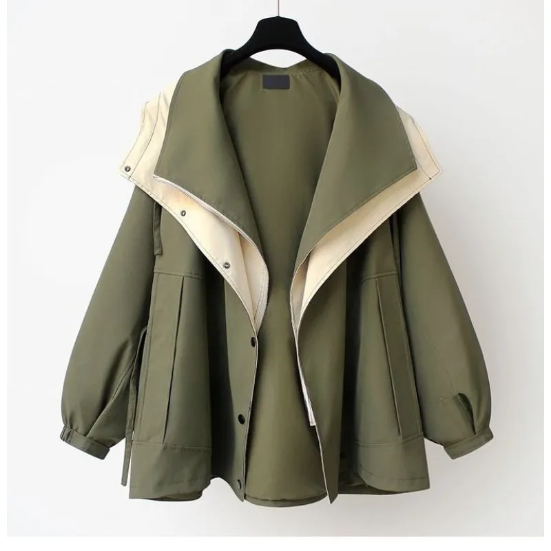 سترة واقية جديدة متوسطة الطول مع خصر محكم، نمط كوري جديد للنساء للربيع والخريف، سترة عمال عصرية غير رسمية #5