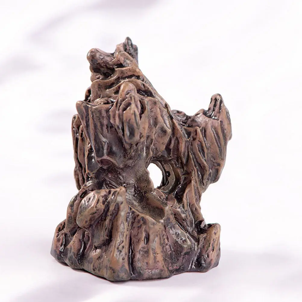 

2Pcs Miniature Artificial Mountain Landscape Resin Mini Rockery Garden Decor for Fairy Garden Plant Pot Indoor Outdoor Micro