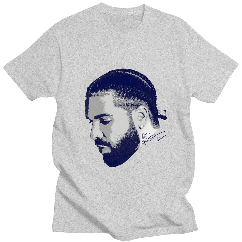 Vintage Rapper Drizzy Drake Print T-shirt Unisex Casual Cotton Oversized Short Sleeve T-shirts Hip Hop Gothic Popular Streetwear