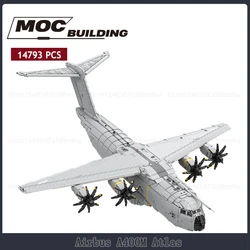 Space MOC Building Blocks UCS Airbus A400M Technology Bricks Aircraft Science Creative Model Toys Display Collection Gifts