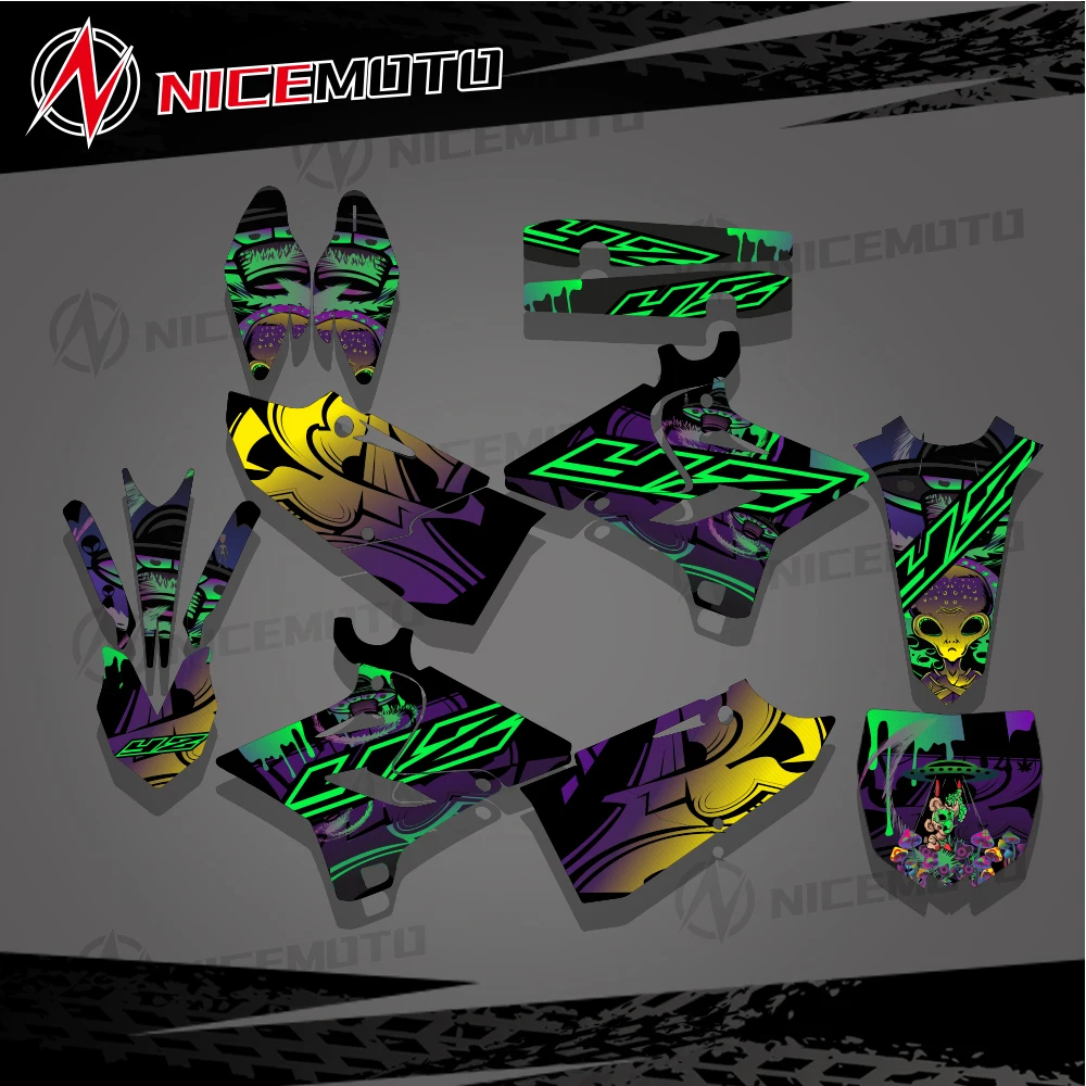 For YAMAHA 2015 - 2021 YZ125 YZ250 2016-2021 YZ250X Full Graphics Decal Stickers Kits Number Name Custom