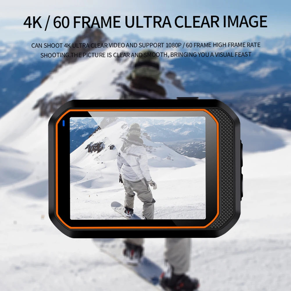 4K Ultra HD Action Camera 20MP 4K 60FPS With Remote Control Screen Waterproof Drive Recorder Sports Camera Helmet Action Cam