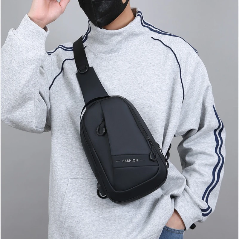 

Новая мужская нагрудная сумка большой вместимости для активного отдыха, модная повседневная деловая сумка через плечо