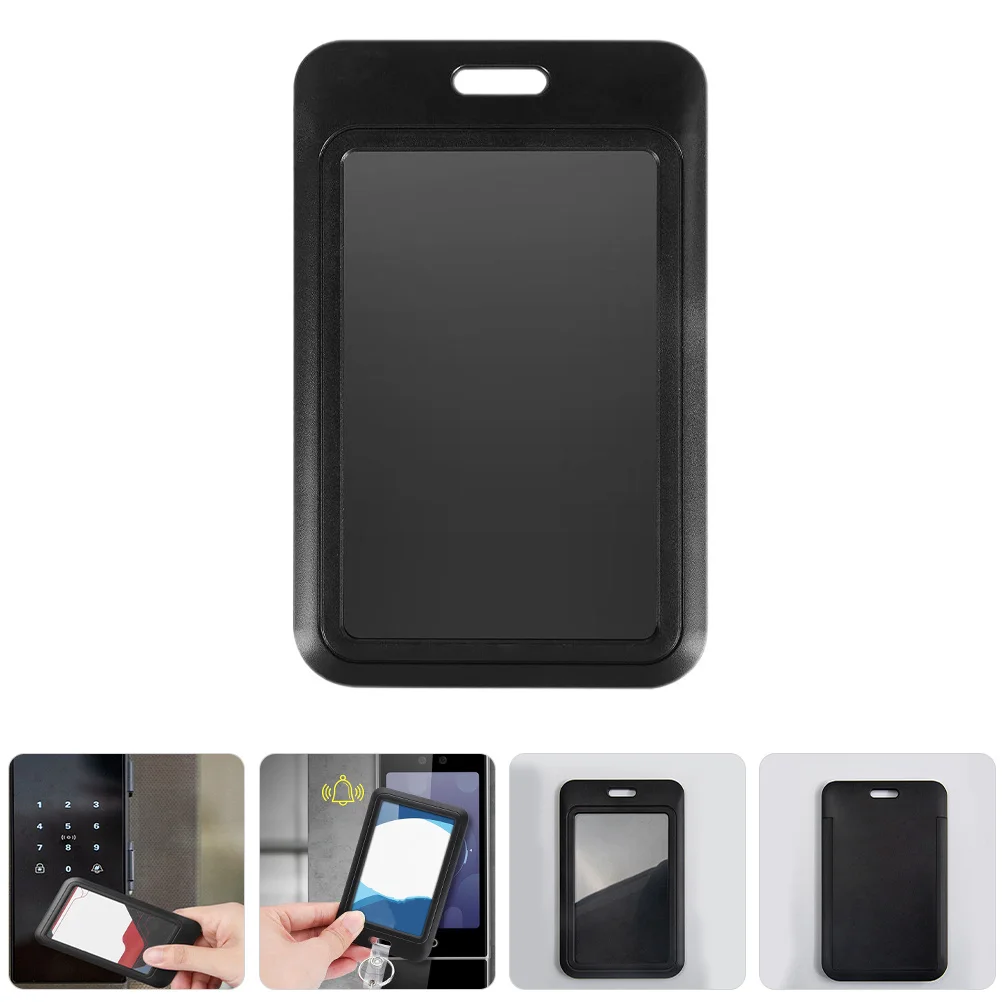 

10pcs Vertical Badge Holders Id Card Sleeve Heavy Duty Clear Plastic Name Badge Protector For Office School Factory Staff