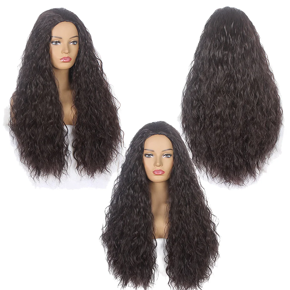 Moana Cosplay Cartoon Curly Wigs Movie Roleplay Headwear Women Headgear Synthetic Hair Halloween Party Costume Accessories Adult