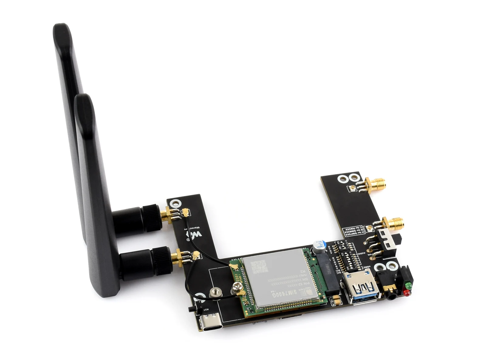 

Плата расширения модуля 4G, предназначенная для Jetson Orin, модуля SIM7600G-H-M.2 4G, поддерживает связь 4G/3G/2G и GNSS