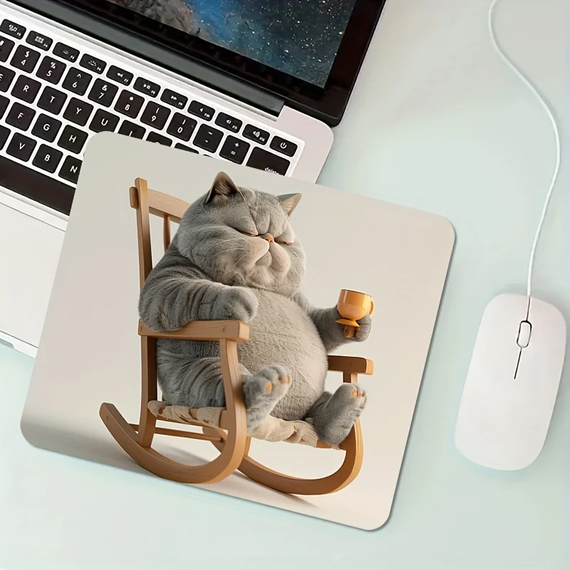 

The cat and mouse mat with an anti-slip rubber base and durable desk mat is an ideal choice for both gaming and office use