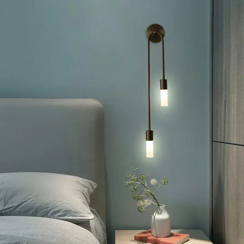 Imagem -06 - Nordic Led Wall Sconce Lâmpada de Parede Moderna Quarto Cabeceira Corredor Corredor Casa Decoração Interior Iluminação