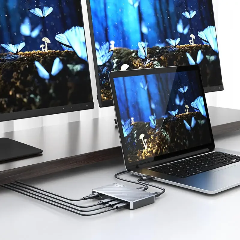 40Gbps USB 4.0 HUB الشركة المصنعة فائقة السرعة USB C Hub TB4 محطة إرساء لأجهزة الكمبيوتر المحمول USB 3.0 Hub 6 منافذ