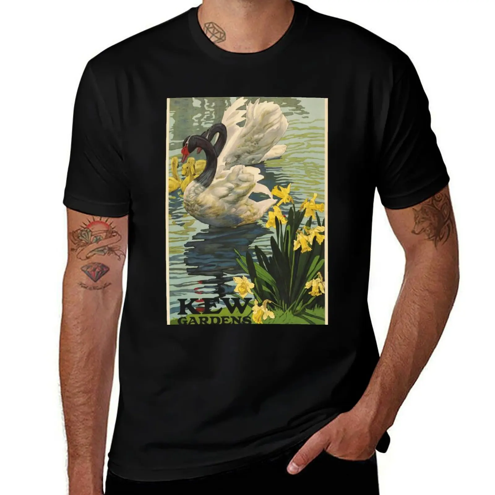 

KEW GARDENS ENGLAND Royal Botanic Vintage Tourism Promotion Poster 1920 by Artist Tafani T-Shirt