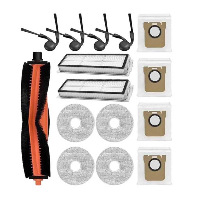 Kit de brosses latérales, filtre, serpillière et sac à poussière A84G
