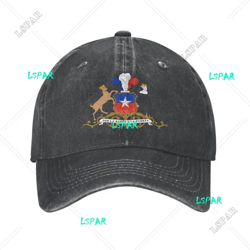 Classic Unisex Cotton Coat Of Arms Of Chile Baseball Cap Adult Chilean Flag Adjustable Dad Hat Women Men Hip Hop