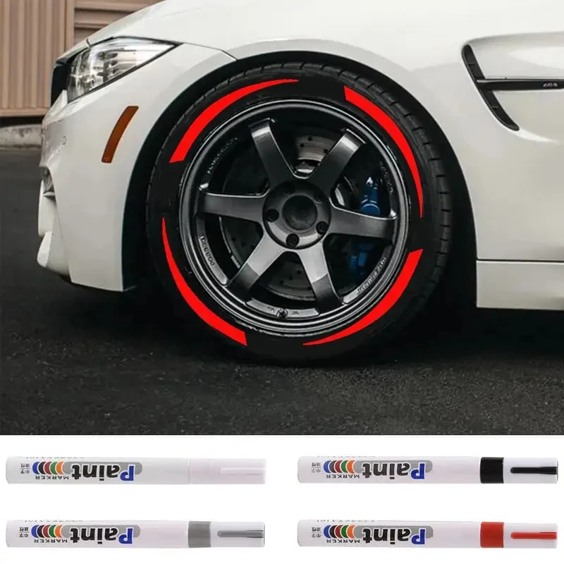 Waterproof Car Paint Pen Auto Tyre Tire Tread CD Metal Permanent Car Wheel Tire Oily Painting Mark Pen Auto Rubber Marker