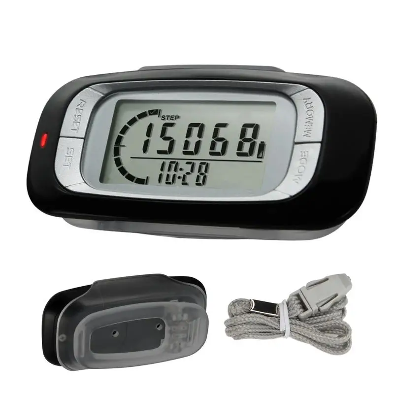 

Pedometer For Walking Steps And Miles Large Digital Display Walking Pedometer Calorie Counter Lanyard Included Portable