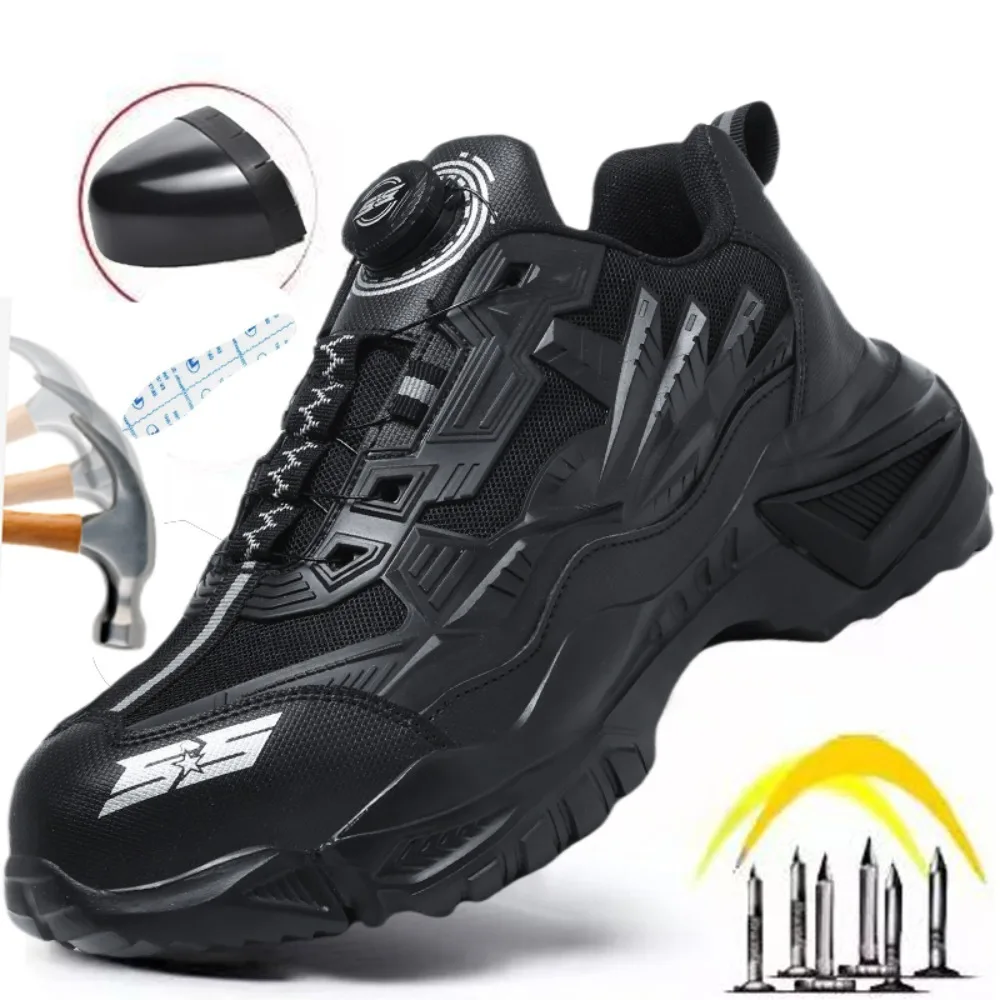 

Tactical Boots Army Boots Men Side Zipper Military Boots Men Anti-Slip Ankle Boots Work Safety Shoes Hiking Shoe