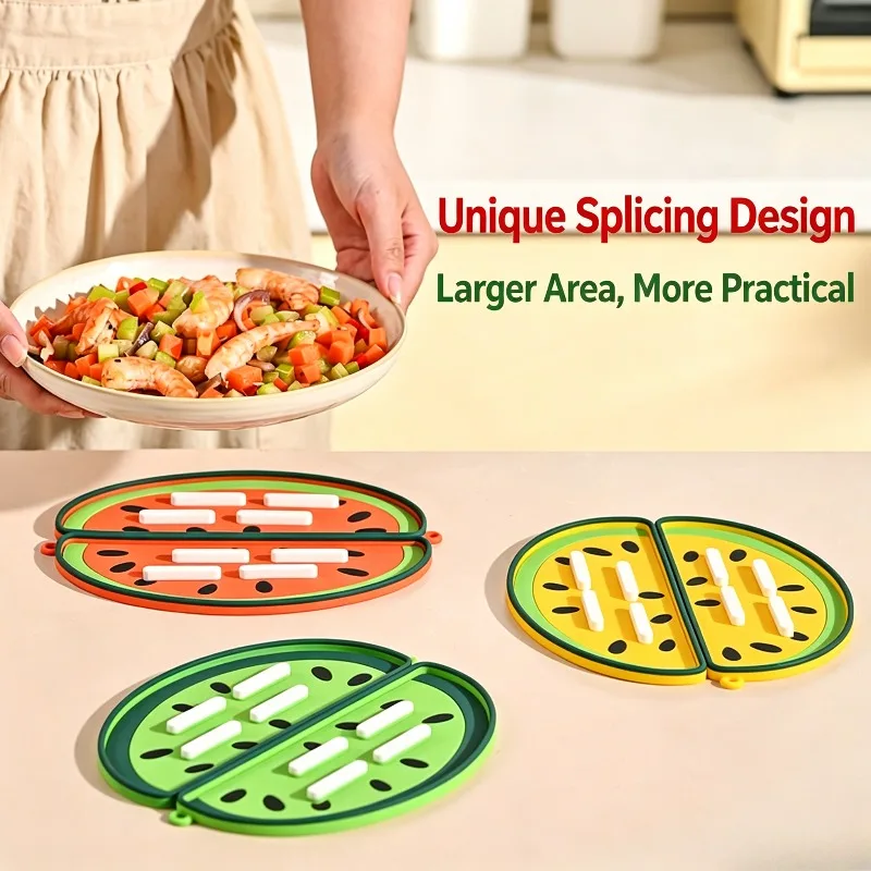 Spliced Fruit Shape Heat Resistant Mat Non Slip Pot Holder Trivet for Kitchen Table Cookware