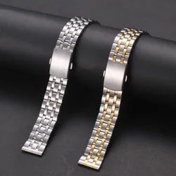 Watch Band 18mm 20mm 22mm Silver Rose gold Stainless Steel Watch Strap Metal Bracelets For Men Women Wrist Replacement Watchband