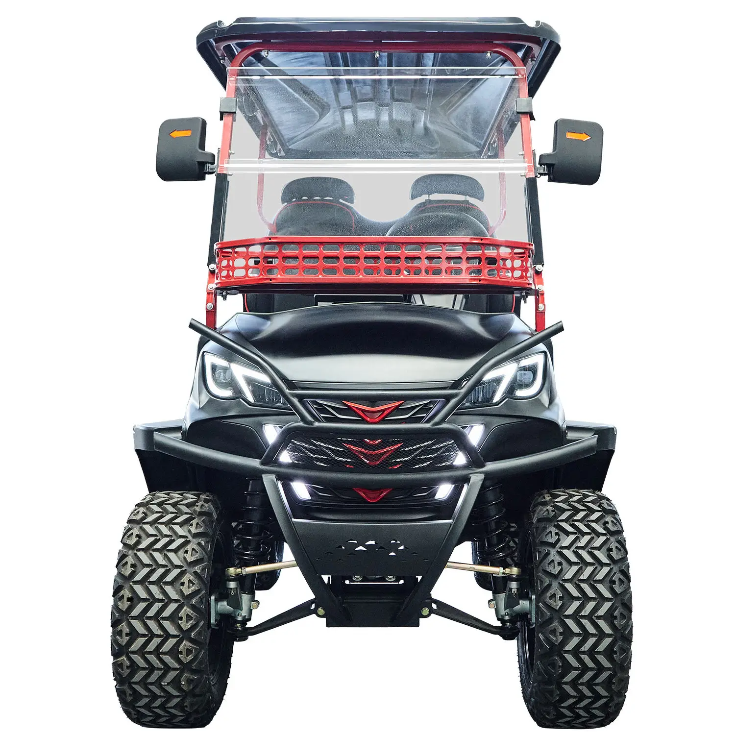 Custom 4 Seat Electric Offroad Tourist Utility Patrol Buggy Independent Suspension Lifted Golf Carts With Lcd Screen