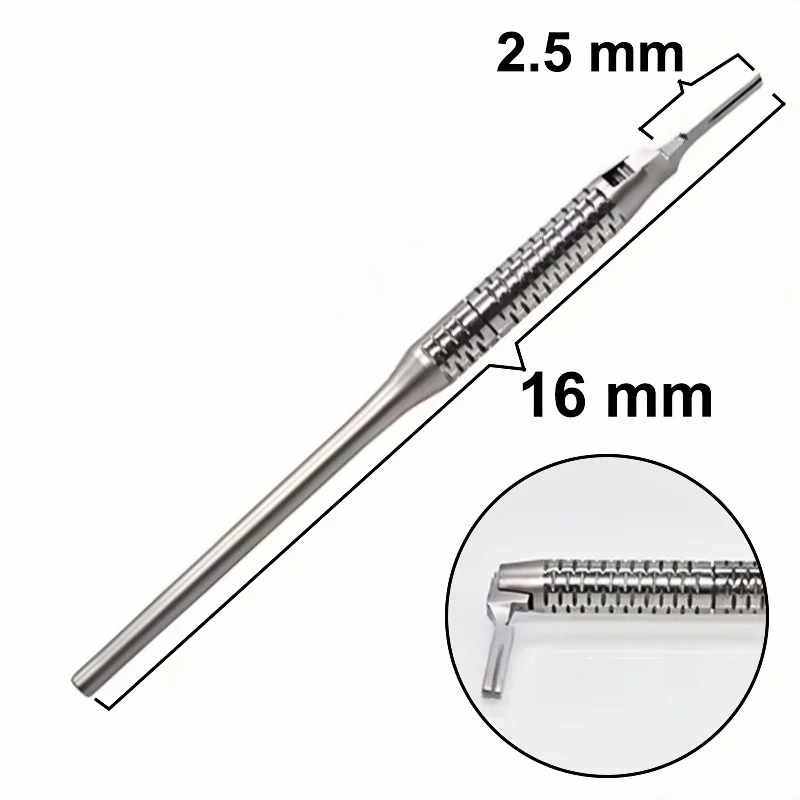1pc Dental Scalpel Handle Stainless steel Adjustable Surgical Operation Knife Handle Length 16cm180 degree Rotation Dental Tools