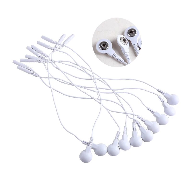 Use Adapter Tieline for Muscle Stimulator Massage Therapy Electrode Wires Short Cables Wires 3.5mm Plug Hole 2.0mm Machine
