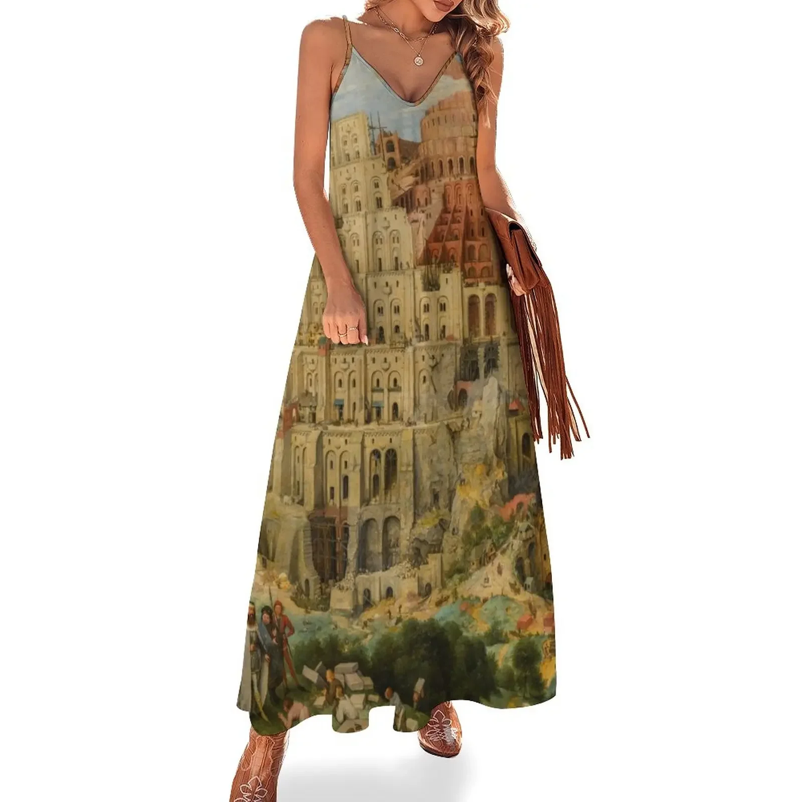 Pieter Bruegel the Elder - The (Great) Tower of Babel Sleeveless Dress women's summer clothing 2025 dresses summer woman 2025