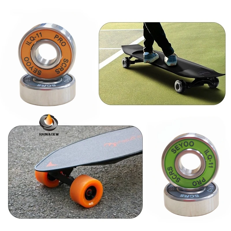 8 Stück 608 2rs ILQ-11 8x22x7 Skateboard-Lager, 608 Lager & Kugellager für Inline-Skates, Lager für Skates & Scooter – Detail 12