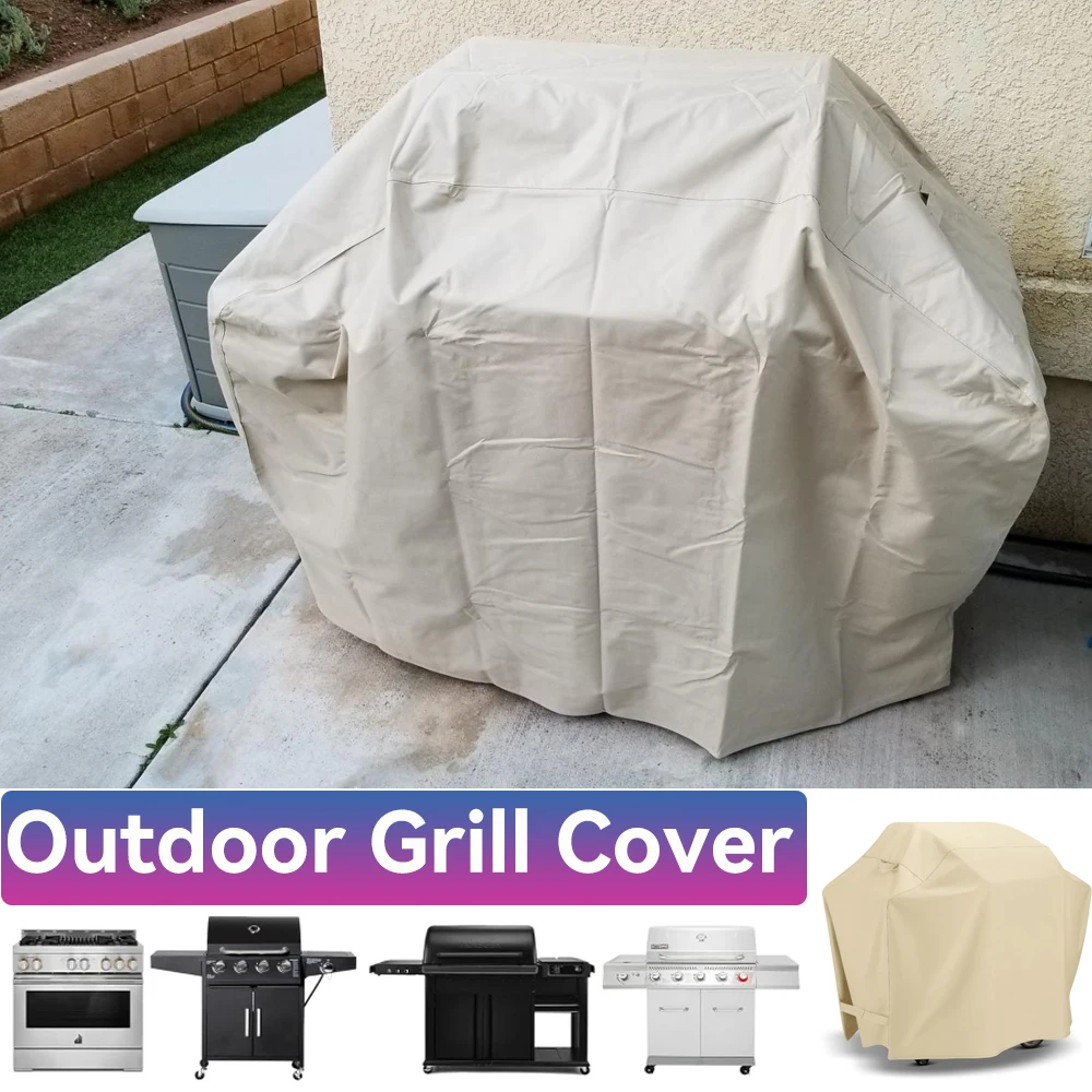 

420D Heavy Duty Waterproof All Season BBQ Grill Cover, Premium Gas Barbecue Protector For Weber Charbroil Nexgrill