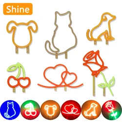 New Leds 3V Creative Color Lamp Cat Dog Cherry Rose LED Filament Party Restaurant Home Decoration Retro Light Bulb Accessories