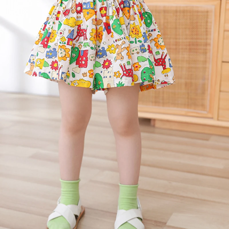 Kids Girls Skirt Shorts Summer Cotton Breathable Kids Skirt Pants Casual Baby Bloomers Children Short Pants Baby Stuff