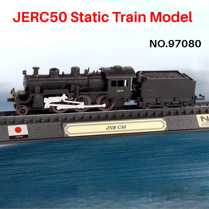 

N-type 1/160 Toy Train JERC50 Steam Train 97080 Static Model with Exquisite Display Box Train Model Boy Toy Gift