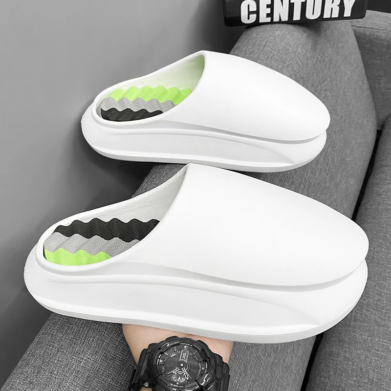Baotou Sandals for Summer, Dual-Use for Couples, Men and Women, Casual, Deodorant, Non-Slip Beach Slippers for Home and Outings