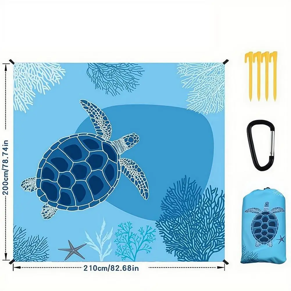 Extragroße Strandmatte Strandtuch Stranddecke Sandabweisend Wasserdicht Schnelltrocknend Outdoor-Decke Tragbare Camping-Reise-Picknickdecke – Detail 3