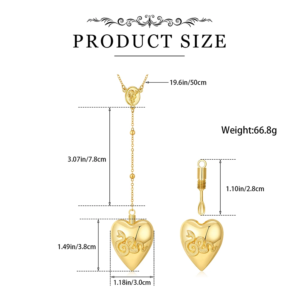 DCARZZ Ldr قلادة مدلاة على شكل قلب مفتوحة على شكل جرة سلسلة عنق مجوهرات للنساء والفتيات #6