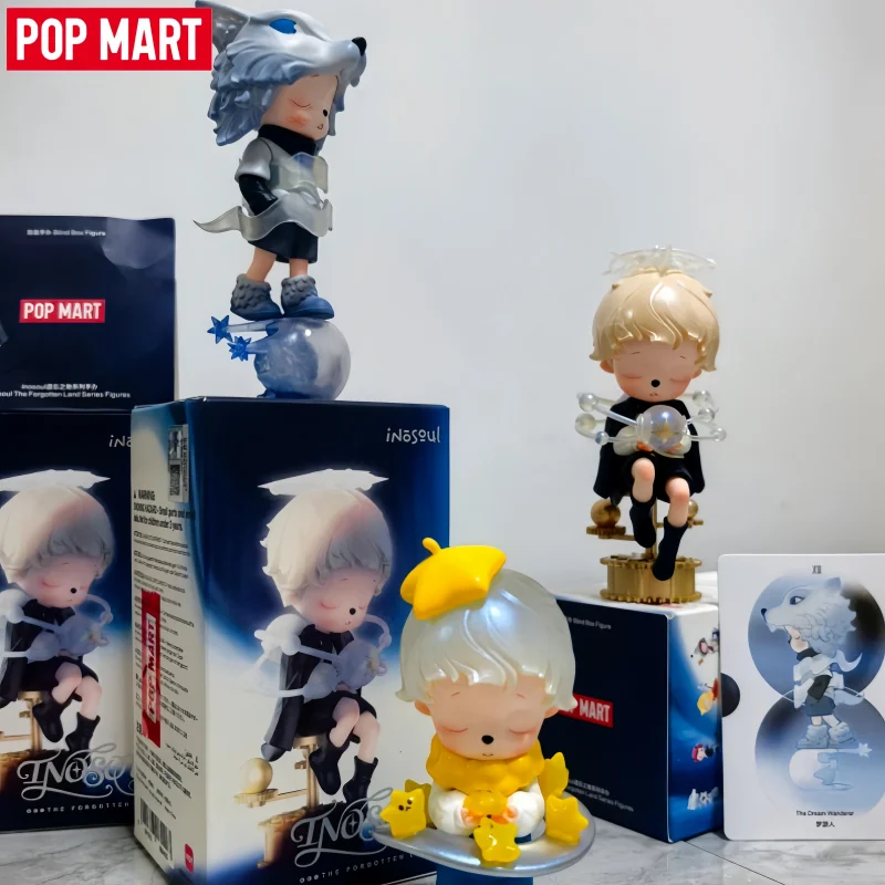 POP MART Blind Box Inosoul Forgotten Land Series: Коллекционная аниме-фигурка, модель, украшение для рабочего стола, подарок для взрослых коллекционеров