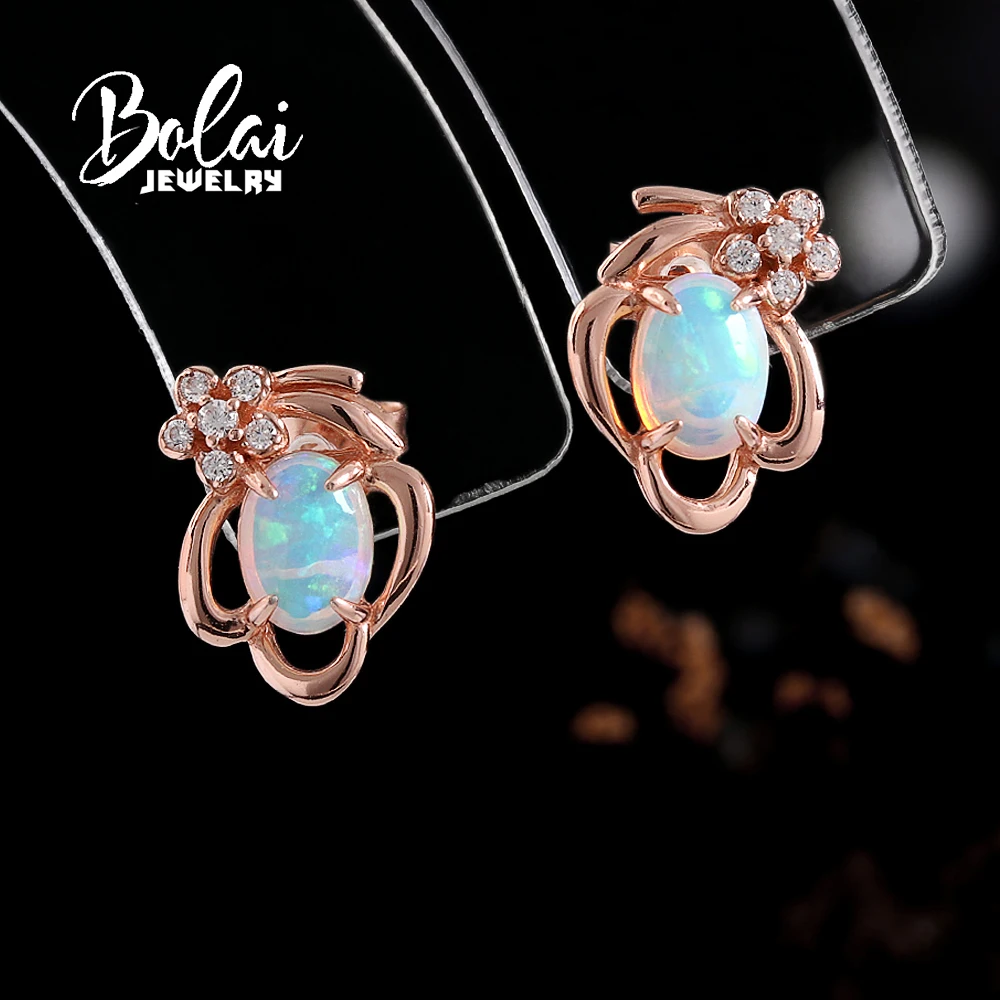 Elegant October Birthstone Natural Oval Earrings 925 Sterling Silver Fine Jewelry Gemstones for Women's Birthday Wear