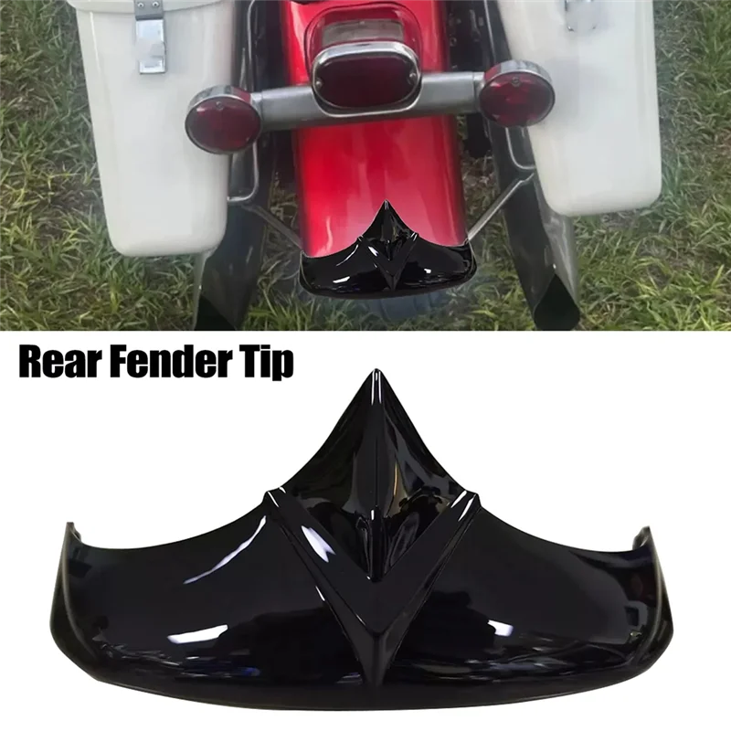 

Motorcycle Vivid Black Rear Fender Tip For Electra Glide FLHB Duo Glide