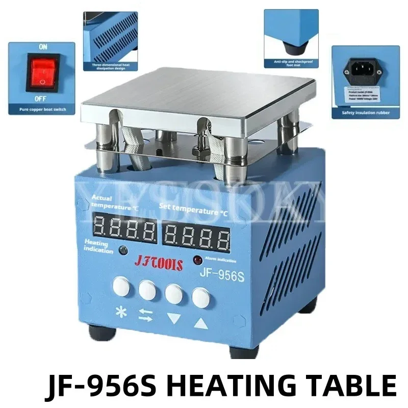 

JF-956S/300W/Dual Display Heating Plate Adjustable Temperature Heating Table Mobile Phone BGA PCB Board Heating Table