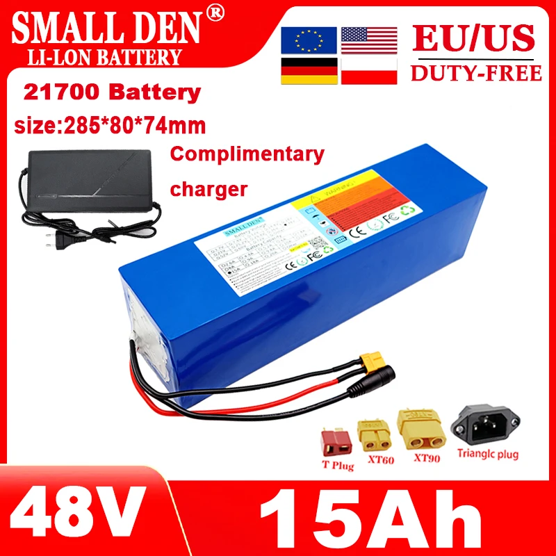 

48V 10Ah 15Ah 20Ah 25Ah 30Ah 35Ah 40Ah 45Ah 50Ah 21700 Lithium battery pack 2500W With BMS For Motorcycles, bicycles, tricycles