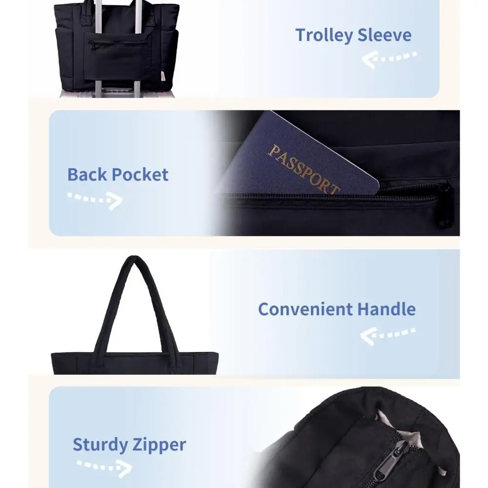 New Puffy Padded Female Handbag Multiple Pockets Soft Tote Bag Lightweight Women Shoulder Bag Women - view 5