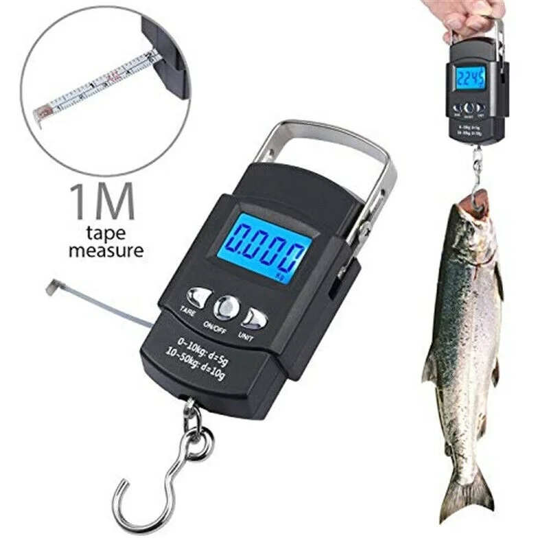 50KG 10g Multifunctional Mini Electronic Hanging Fishing Luggage Balanca Digital Handy Pocket Weight Hook Scale with Ruler