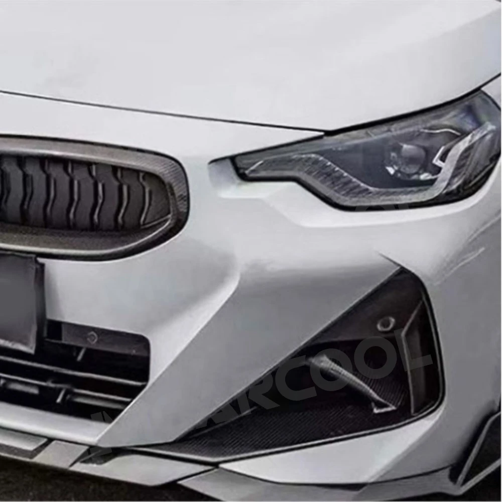 

JMCARCOOL For BMW 2 Series G42 Coupe M240 M-sport 2022+ Dry Carbon Fiber Front Bumper Air Intake Vent Canards Splitter Body Kits