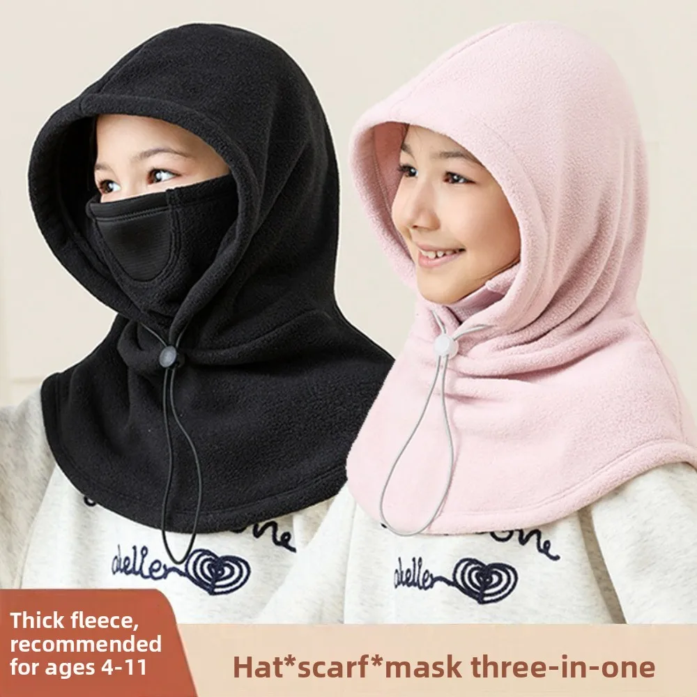 

New Warm Scarf Mask Integrated Hat Windproof Coldproof Pullover Cap Breathable Ear Protection Hat Unisex